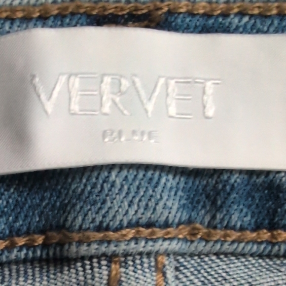 Vervet Patchwork Flare Jeans - Blue - Picture 2 of 11